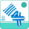 Шапочка с шарфиком 1010 (голубая)