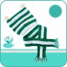 Шапочка с шарфиком 1011 (зелёная)