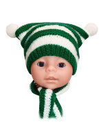 Шапочка с шарфиком 1011 (зелёная)